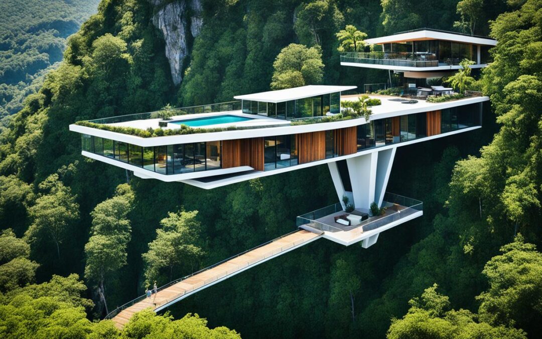 Arquitetura de casas suspensas