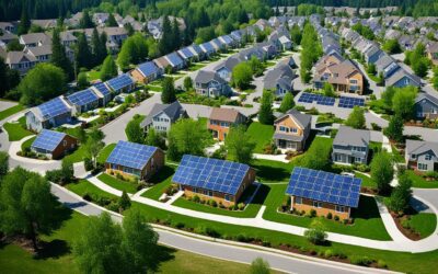 Casas com sistemas de energia renovável