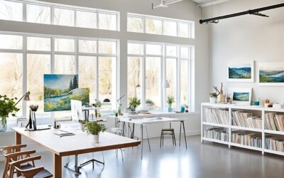 Arquitetura de casas com conceito de estúdio de arte