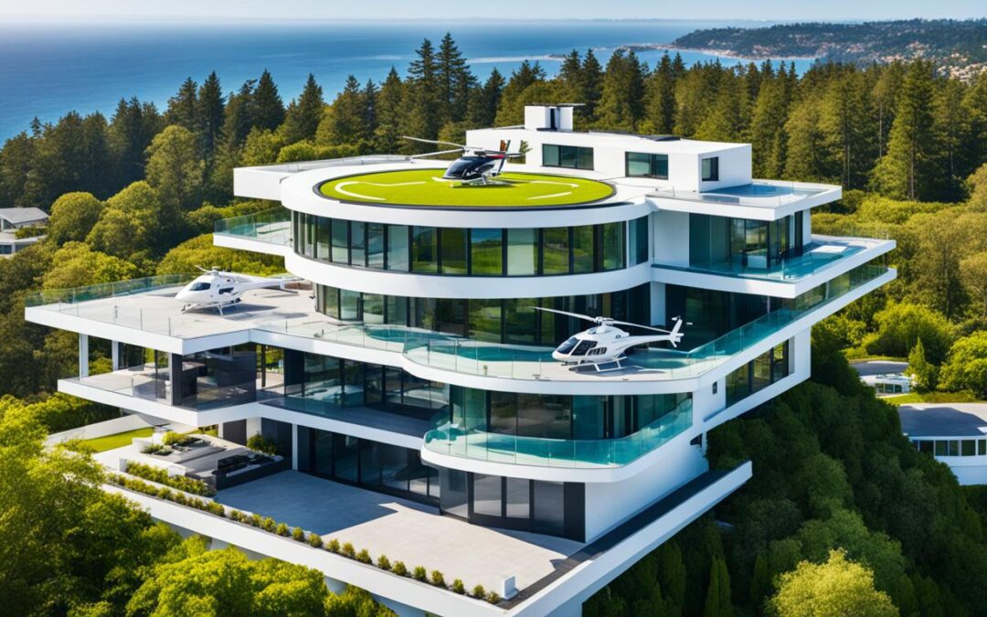 Projetos arquitetônicos de casas com heliporto privativo