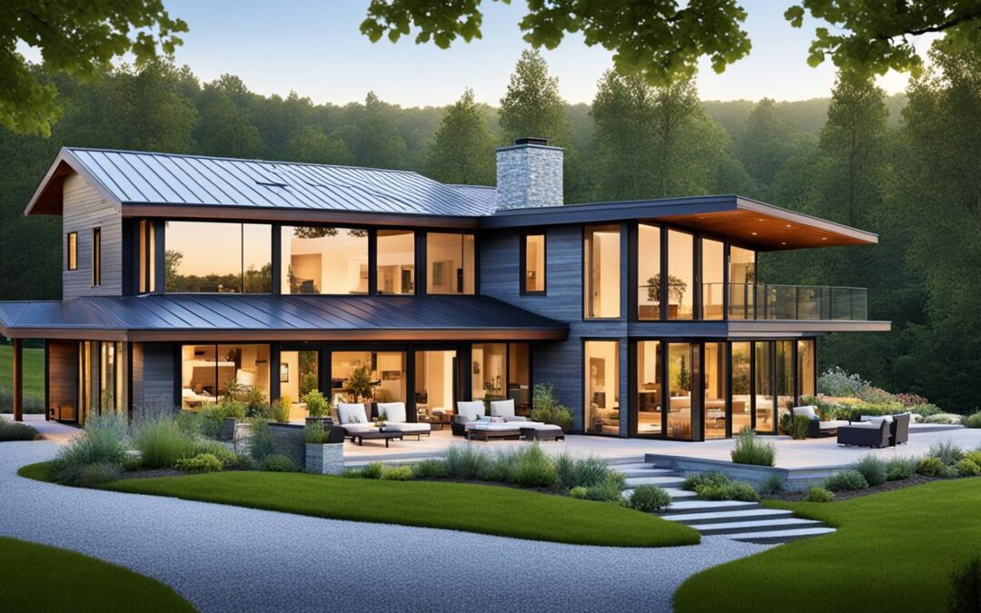 Projetos arquitetônicos de casas de campo modernas