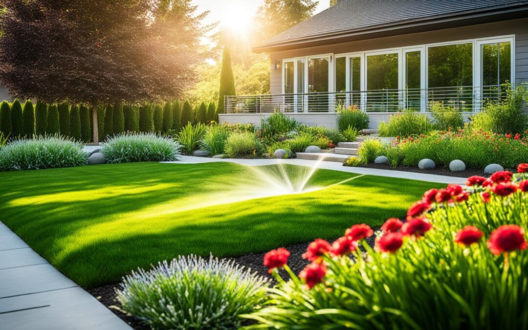 Casas com sistema de irrigação automatizado para jardins